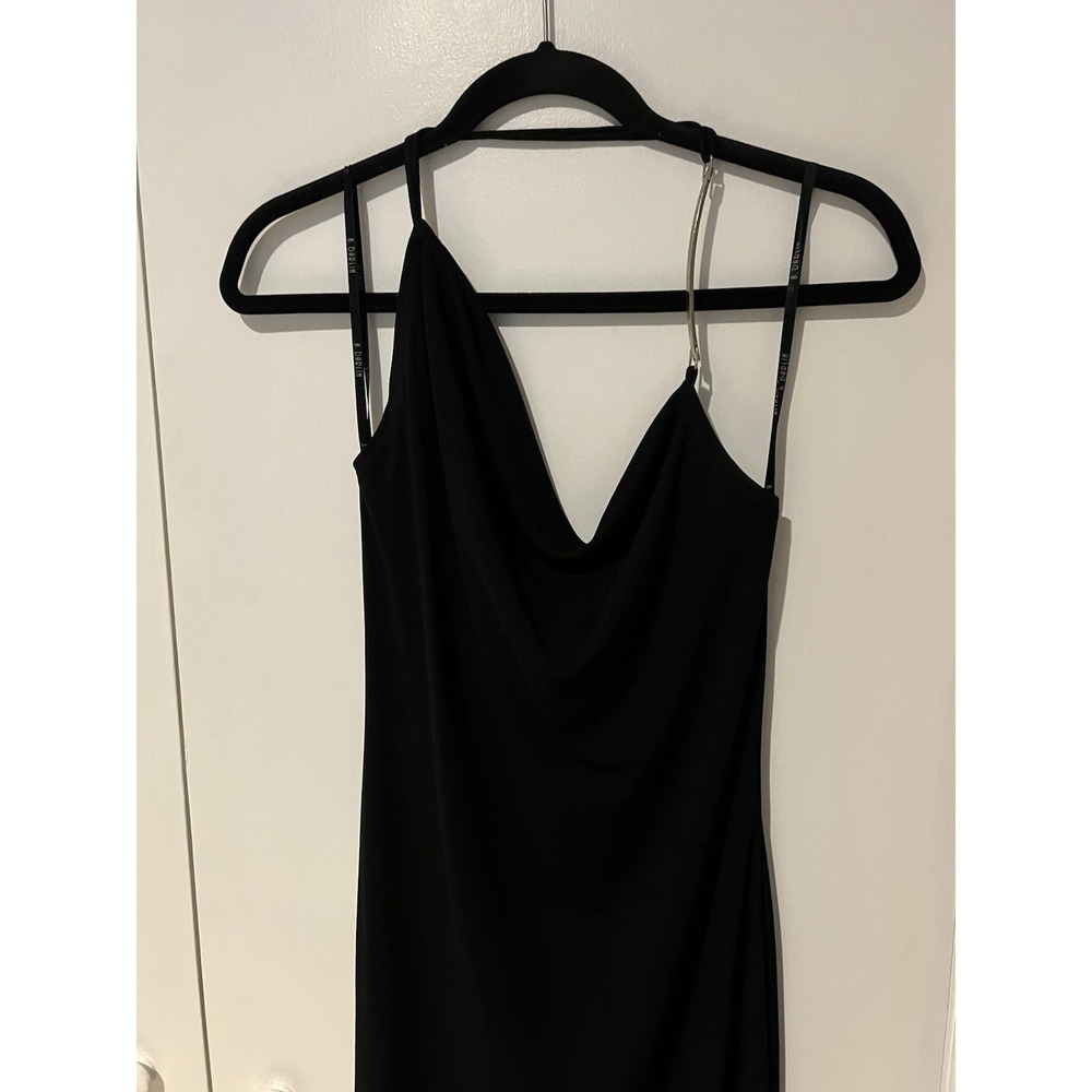 B. Darlin Dress Juniors Size 9/10 Black Sleeveless Stretch Metal Accent USA